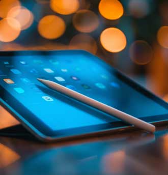 Wir nutzen aktuelle Schulungs-Tablets